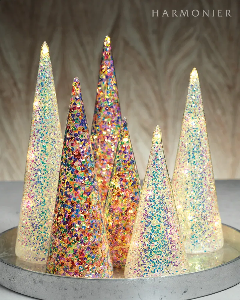 LEDスパンコールツリー/マルチカラーM 26cm｜クリスマス雑貨の通販