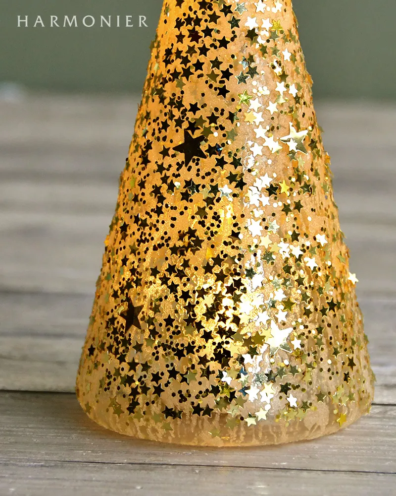 LEDデコゴールドツリーM 20cm｜クリスマス雑貨の通販 ハルモニア web