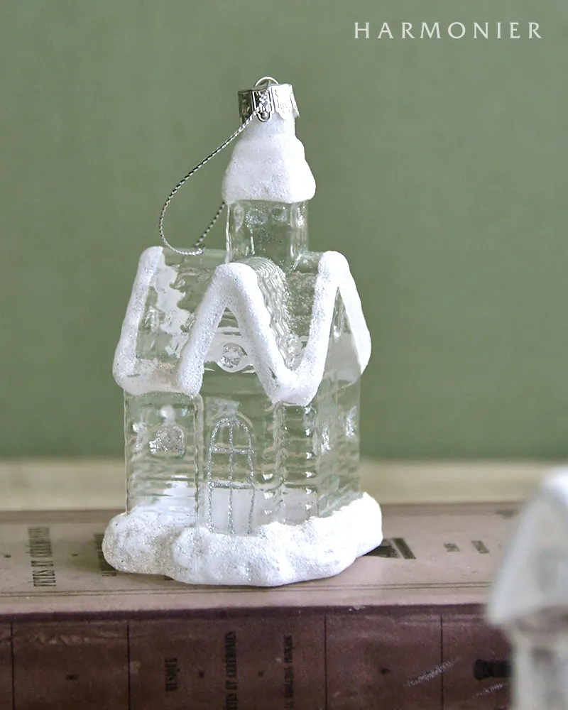 グラスハウスオーナメント（ツリー/レンガ/出窓）｜クリスマス雑貨の