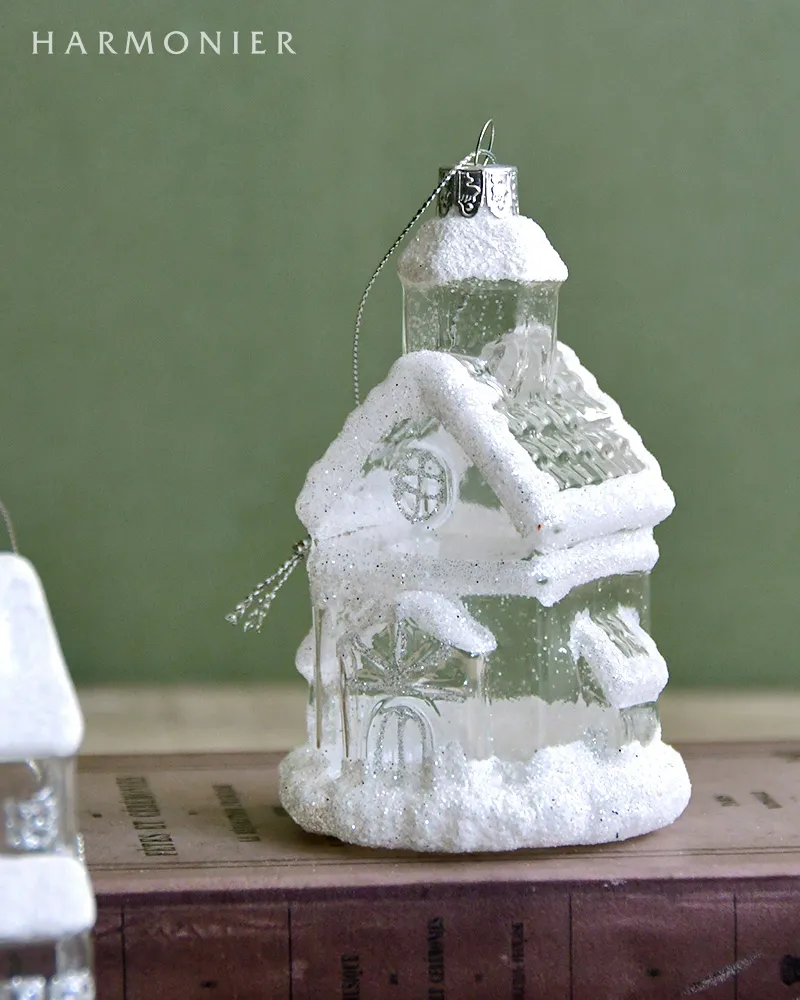 グラスハウスオーナメント（ツリー/レンガ/出窓）｜クリスマス雑貨の