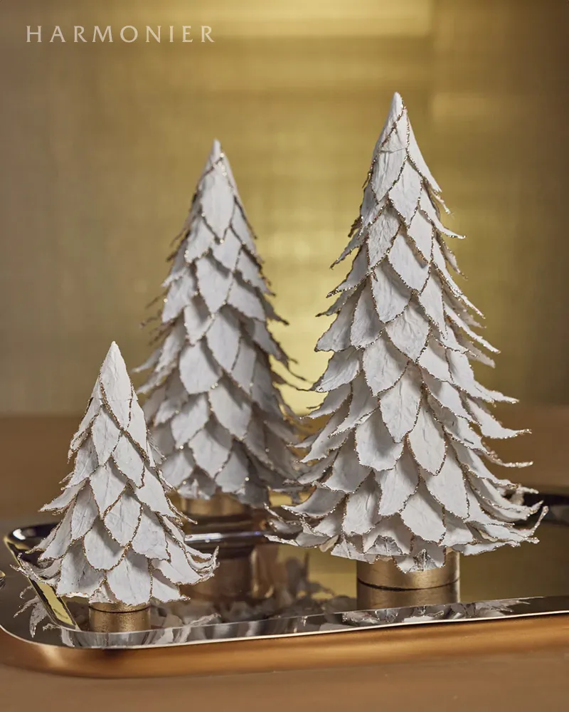 ナチュラルホワイトリーフツリーM 39cm｜クリスマス雑貨の通販