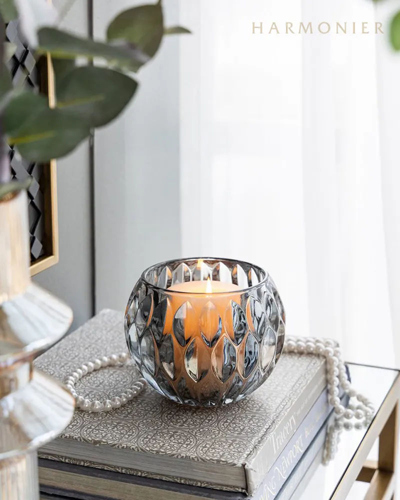 WebStore限定】スモーキーカラーガラスキャンドルホルダー｜輸入雑貨の