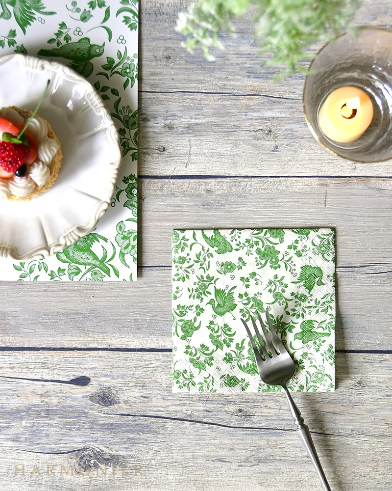 WebStore限定｜バーレイグリーンナプキン/20枚入り｜輸入雑貨の通販