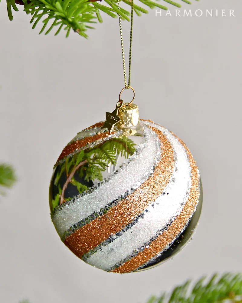 スウィールボールオーナメント/シルバー｜クリスマス雑貨の通販