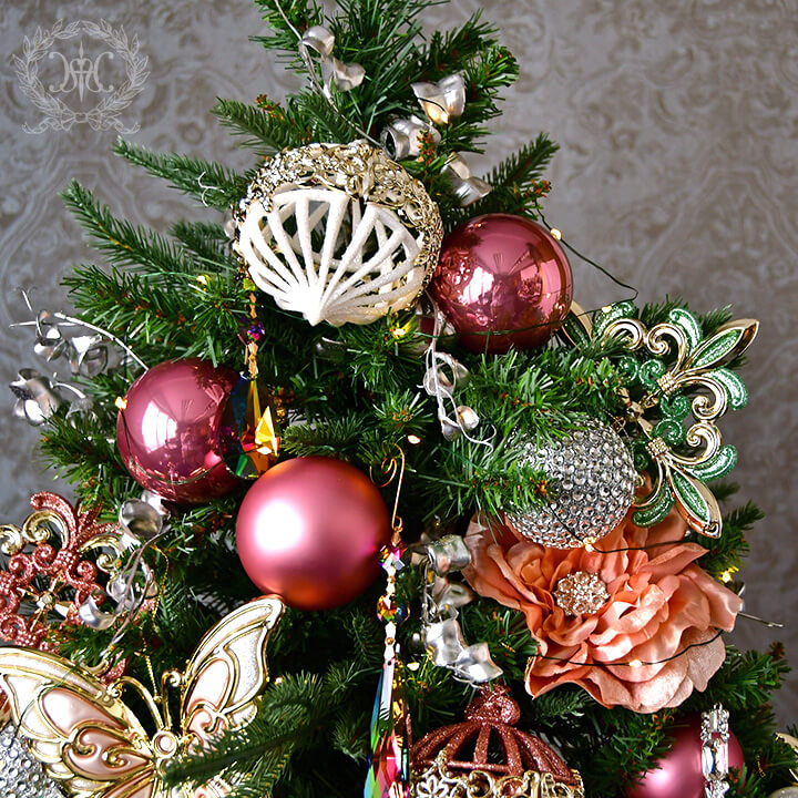 【Web Store限定】クリスマスツリーセット90cm/ジュエルローズガーデン