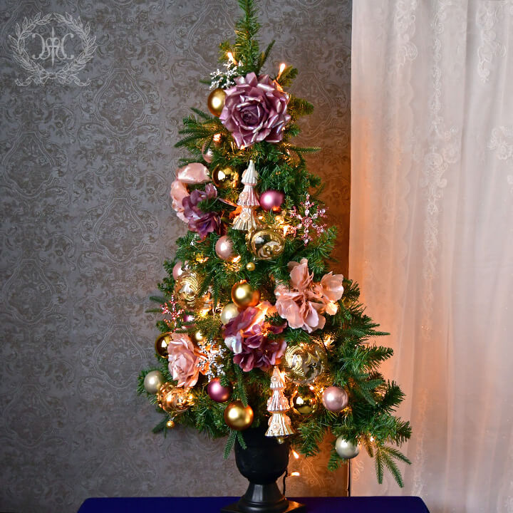 【Web Store限定】クリスマスツリーセット120cm/ウィンターブロッサム