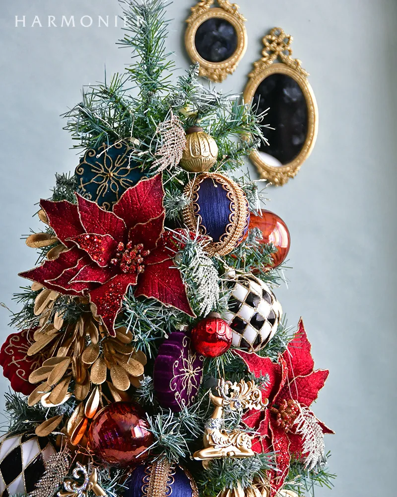 グリッターレッドポインセチアクリップ｜クリスマス雑貨の通販