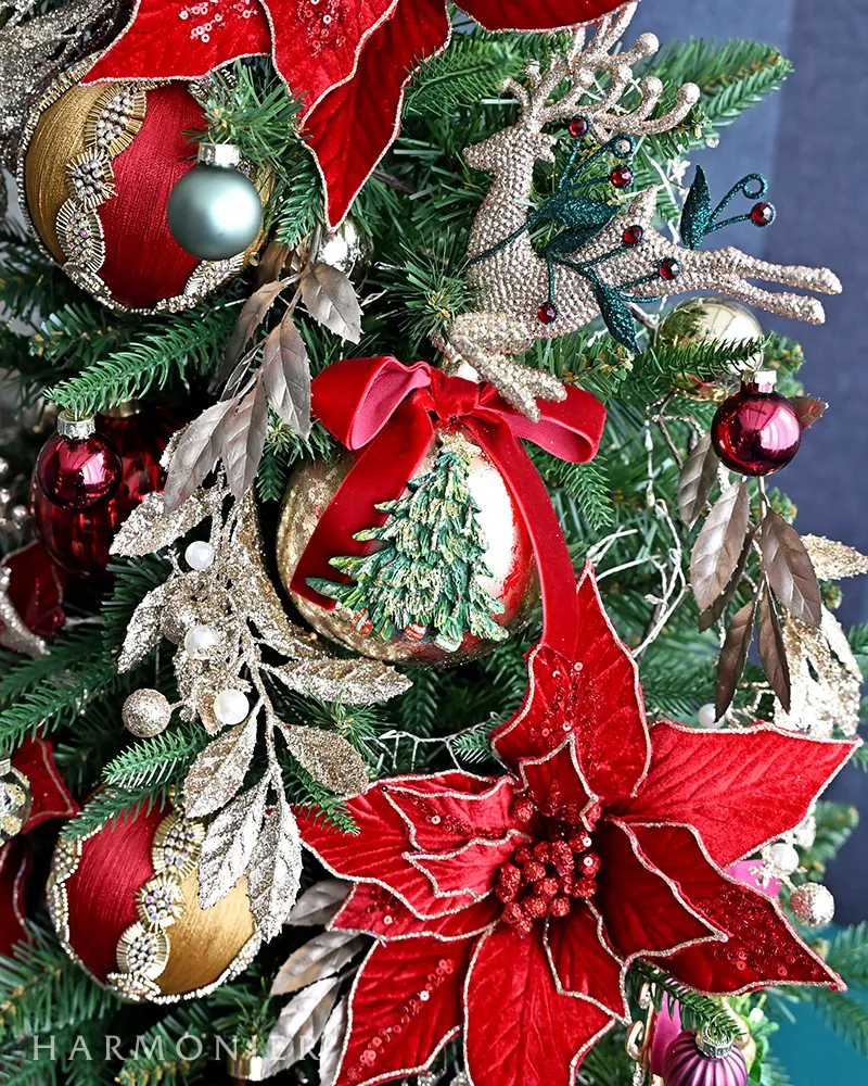 クリスマスツリーセット90cm/ヴェルヴェット・ルージュ | 輸入雑貨の