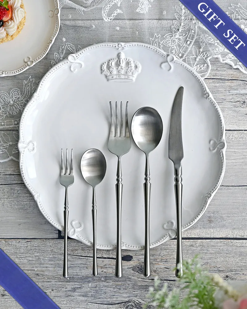 カトラリーフルセット5本入り/ティアラシルバー | 輸入雑貨の通販