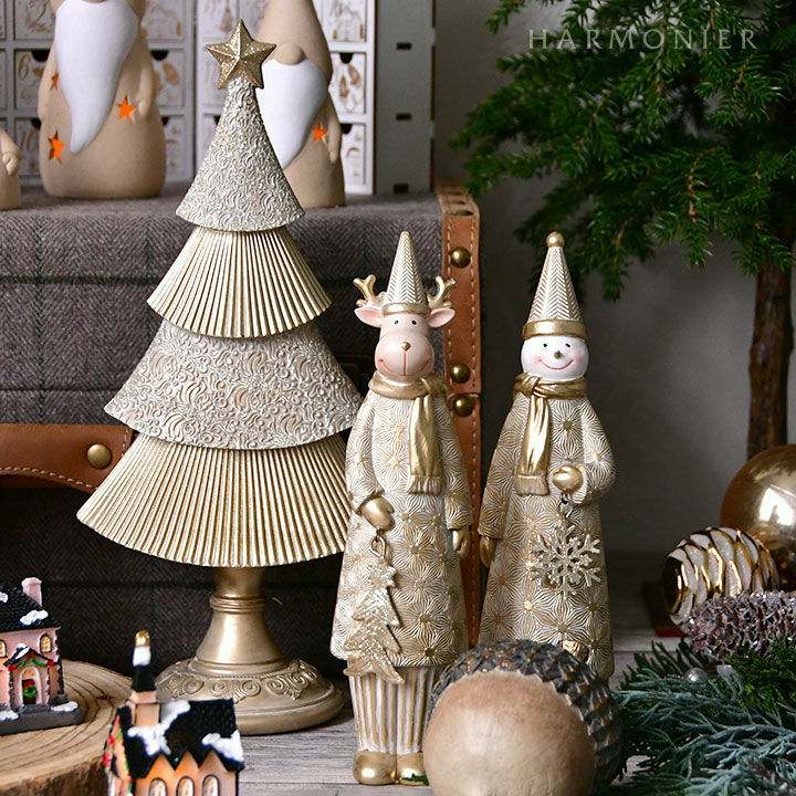 クリスマス　装飾　飾り　サンタ　ウッド　コーナーフレーム　雑貨　インテリア　北欧