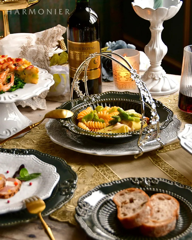 Amazon | イタリア製パスタ皿 メルレットホワイトレースパスタ
