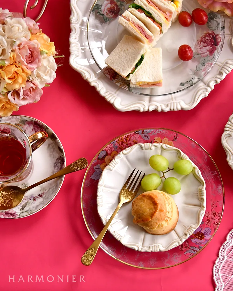 ガラスのケーキプレート クリアレースガラスプレートS 22cm/トルコ製｜輸入食器・雑貨の通販