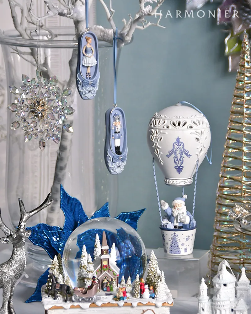 アクリルイリッドスノーフレイクオーナメント2コセット｜クリスマス