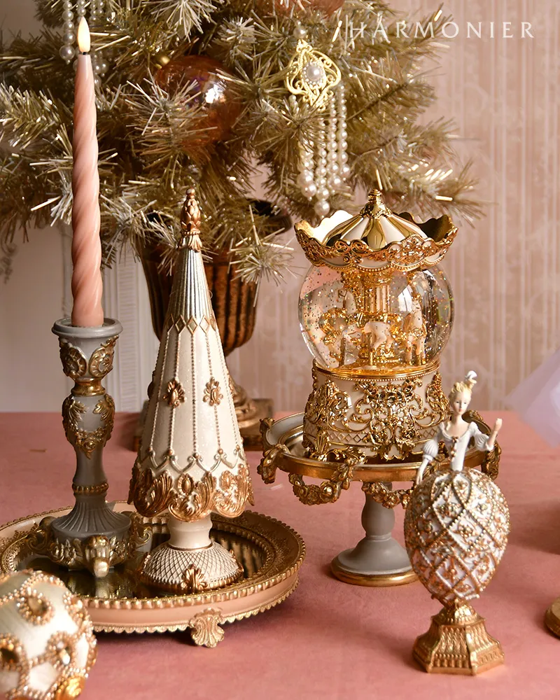 ■希少■新品 ハルモニア HARMONIER オルゴール ロボット アンティーク リキッドLEDオルゴールランタン/ヴィレッジ｜クリスマス雑貨の通販